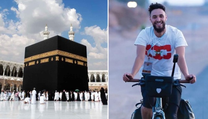 ​হজ করতে সাইকেলে চড়ে মক্কায় বেলজিয়ামের তরুণ