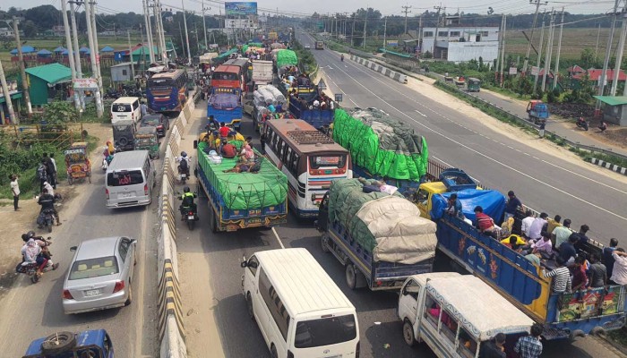 যমুনা সেতু এলাকায় ২৩ কি.মি যানজট