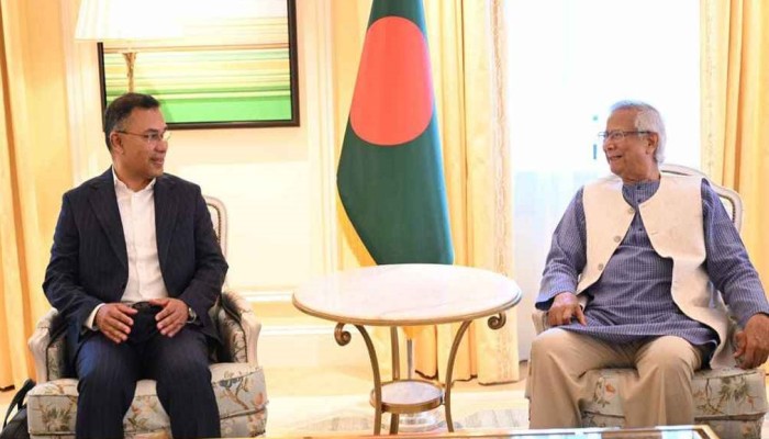 প্রধান উপদেষ্টার সঙ্গে বৈঠকে তারেক রহমান