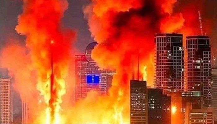 বিস্ফোরণে কেঁপে উঠল তেল আবিব, মুহুর্মুহু ক্ষেপণাস্ত্র হামলা