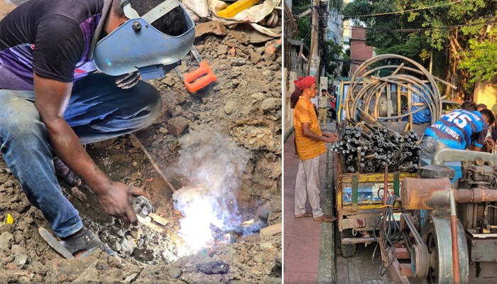 ​তিতাস গ্যাসের অবৈধ সংযোগ উচ্ছেদ অভিযান; জরিমানা ও স্থাপনা সিল