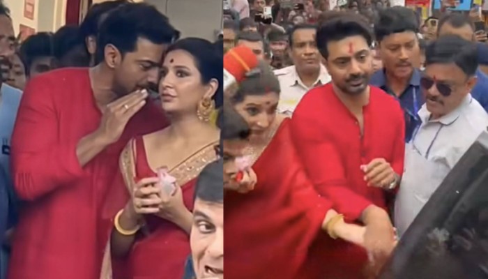 ​ভিড়ের মধ্যে শুভশ্রীর হাত ধরে কি করলেন দেব!