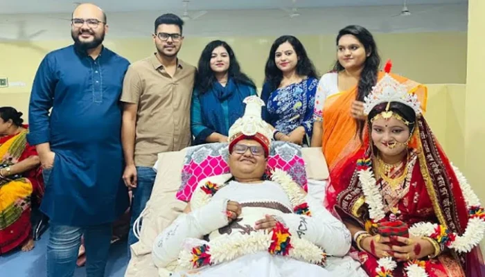 চিকিৎসাধীন অবস্থায় হাসপাতালেই বিয়ে করে আলোচনায় দম্পতি