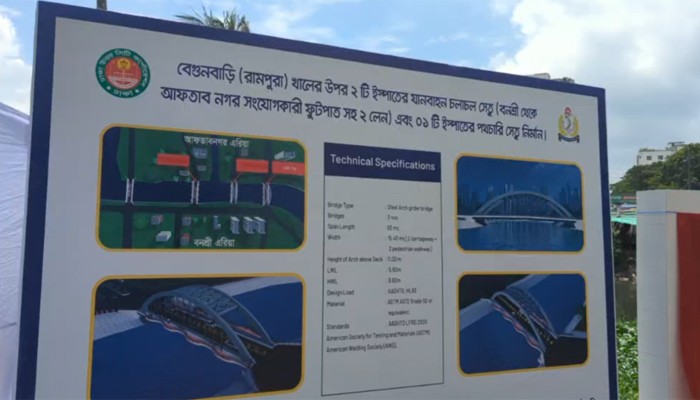 ​রাজধানীতে ৩ সেতুর নির্মাণকাজ উদ্বোধন