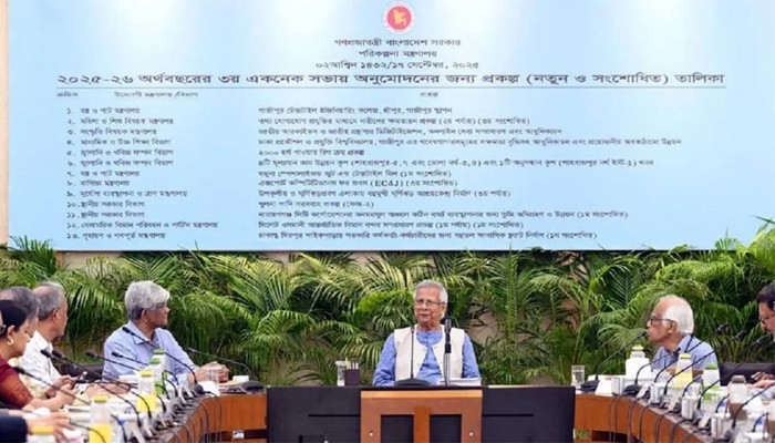 ​একনেকে ৮৩৩৩ কোটি টাকার ১৩ প্রকল্প অনুমোদন