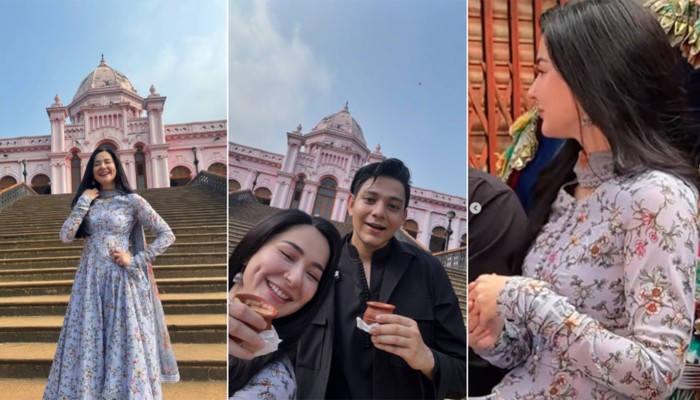 ​রাফসানের সঙ্গে আহসান মঞ্জিল ঘুরে দেখলেন হানিয়া আমির