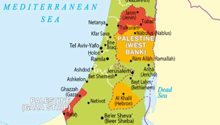 ​যুক্তরাজ্যের সরকারি ওয়েবসাইটে ফিলিস্তিনের নাম ও মানচিত্র