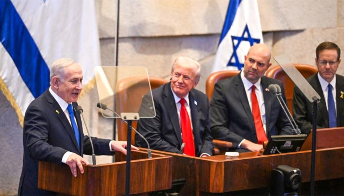 ট্রাম্পকে পাশে বসিয়ে ‘আব্রাহাম চুক্তি’ এগিয়ে নেওয়ার আহ্বান