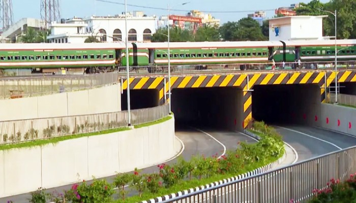 ​চালু হলো রাজধানীর টিটিপাড়া রেলওয়ে আন্ডারপাস