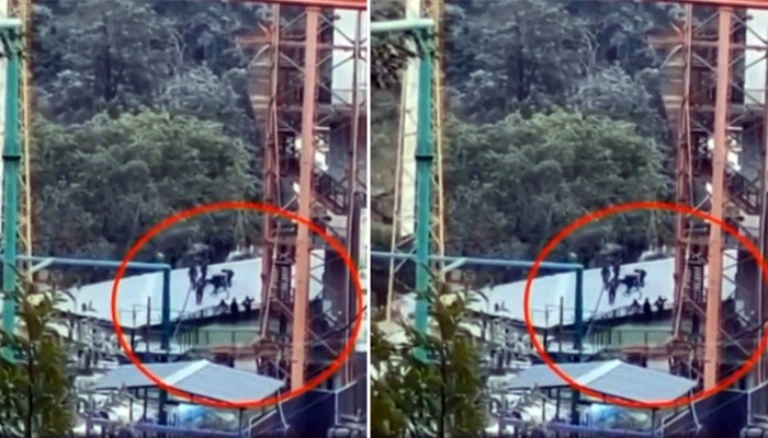 দড়ি ছিঁড়ে ১৮০ ফুট উঁচু থেকে পড়ে গেলেন যুবক