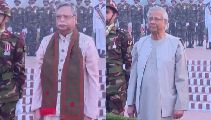 জাতীয় স্মৃতিসৌধে রাষ্ট্রপতি ও প্রধান উপদেষ্টার শ্রদ্ধা