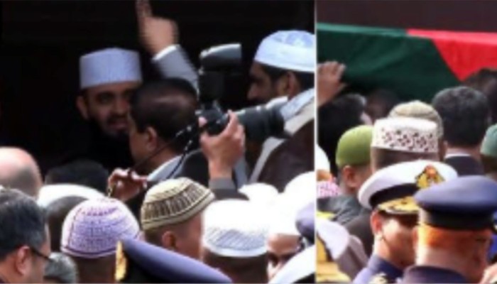 ​খালেদা জিয়ার কফিন কাঁধে তুলে নিলেন মিজানুর রহমান আজহারী