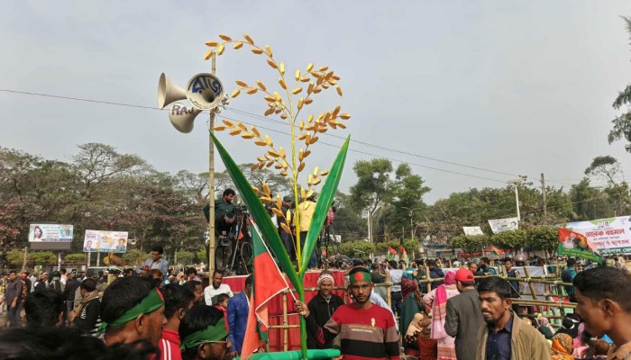 বাড়ছে নেতাকর্মীদের ঢল, মাঠে সাজ সাজ রব