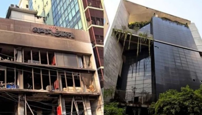 প্রথম আলো ও ডেইলি স্টারের সামনে বাড়তি নিরাপত্তা