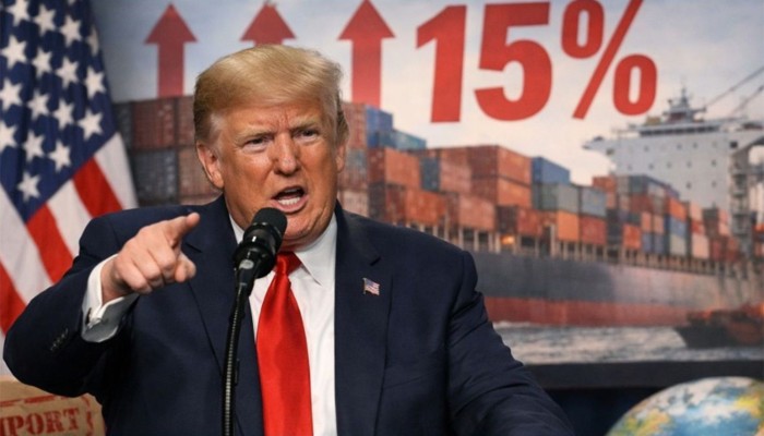 ​শুল্ক ১০ থেকে বাড়িয়ে ১৫ শতাংশ করার ঘোষণা ট্রাম্পের