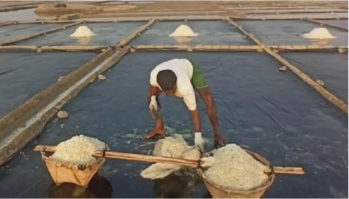 কালবৈশাখী ঝড়ে পানিতে মিশে গেলো কোটি টাকার লবণ