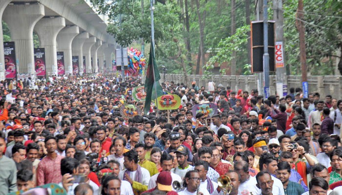 বৈশাখী শোভাযাত্রায়  অসাম্প্রদায়িক দেশ গড়ার প্রত্যাশা