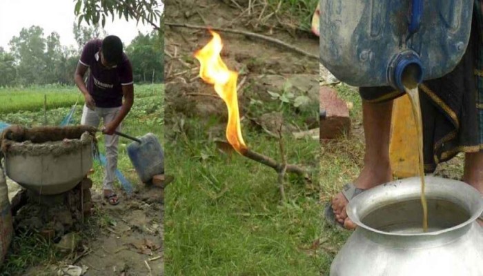 পরিত্যক্ত প্লাস্টিক-পলিথিন দিয়ে জ্বালানি বানিয়ে আলোচনায় যুবক