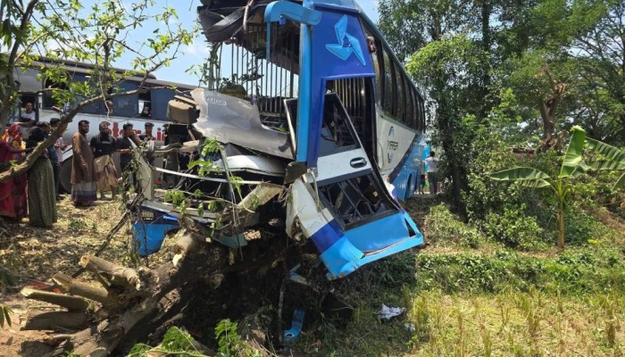দুই বাসের মুখোমুখি সংঘর্ষে নিহত ৪