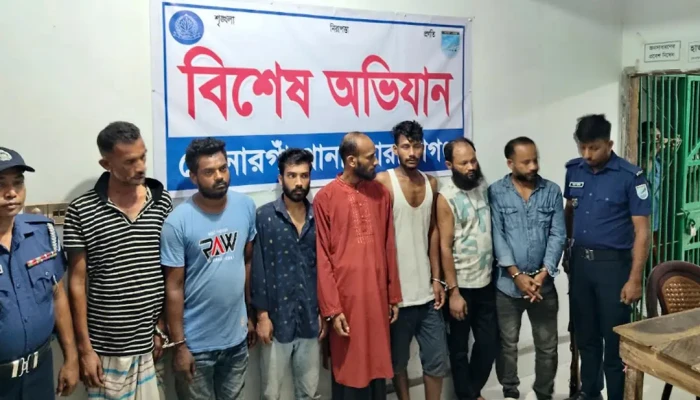 সোনারগাঁয়ে ডাকাত চক্রের ৭ সদস্য গ্রেপ্তার