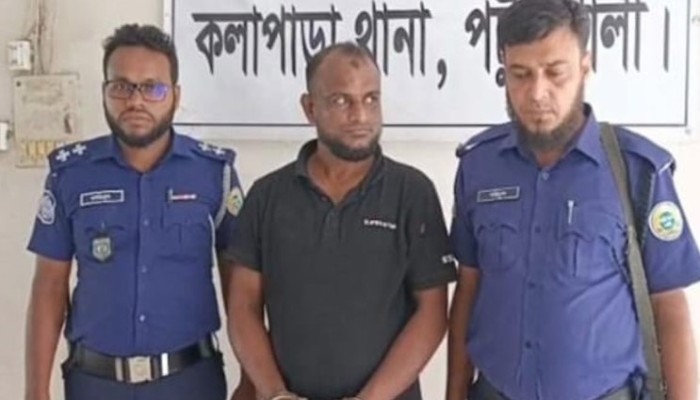 কলাপাড়ায় ধর্ষণ চেষ্টার অভিযোগে মামাতো ভাই গ্রেফতার