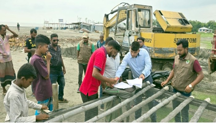 কুয়াকাটায় অবৈধভাবে বালু উত্তোলনকারীকে কারাদণ্ড