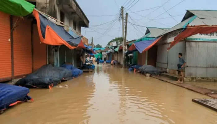 শেরপুরে তিন নদীর পানি বিপৎসীমার ওপরে