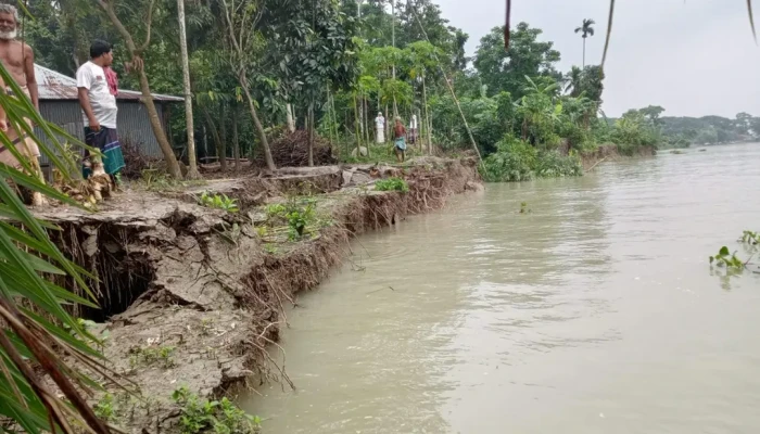 ‘প্রধানমন্ত্রীরে পাইলে পাও দুইডা ধইরা কইতাম- নদীভাঙন থামান, মোগো বাঁচান’