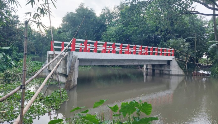 নোয়াখাখালের মাঝে একা দাঁড়িয়ে কোটি টাকার সেতু