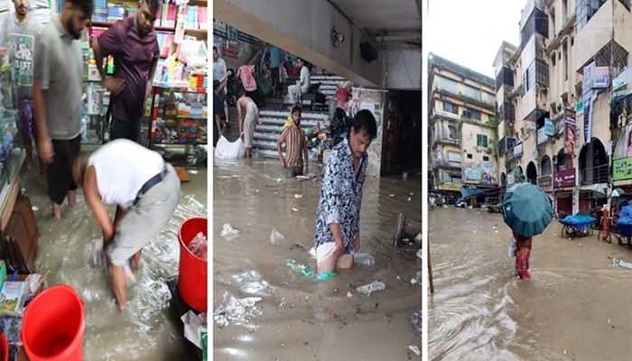 ​টানা বৃষ্টিতে ফের জলাবদ্ধতায় চট্টগ্রাম নগরী