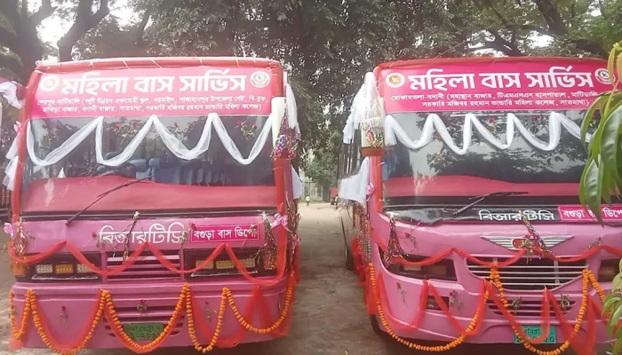 বগুড়ায় চালু হলো বিআরটিসির মহিলা বাস সার্ভিস