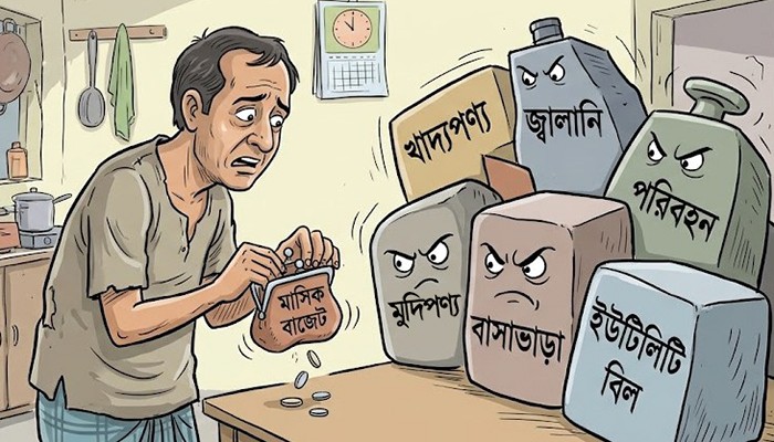 সংকুচিত হচ্ছে মাসিক বাজেট: বাড়ছে  জীবনযাত্রার ব্যয়