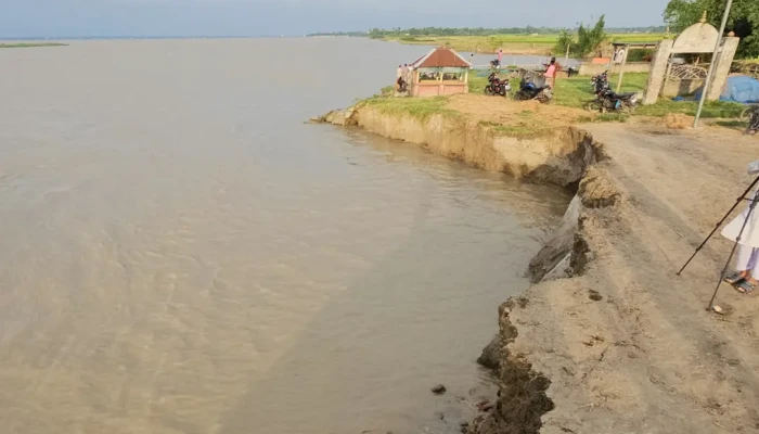 পদ্মায় ধসে পড়ছে জিও ব্যাগ, হুমকিতে নদী পাড়ের মানুষ