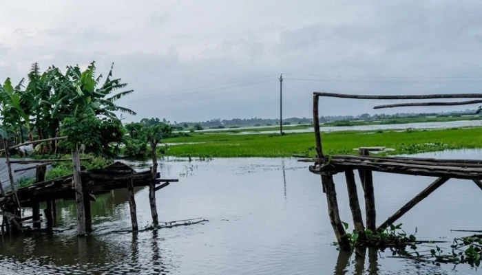 খেয়াঘাটের কাঠের সাঁকো ভেঙে দিল দুর্বৃত্তরা