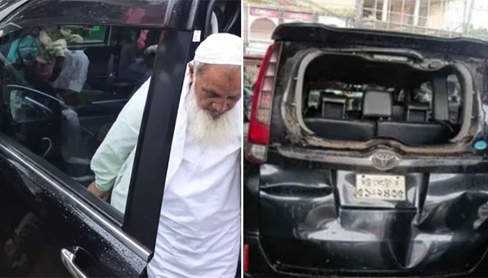 ​অল্পের জন্য রক্ষা পেলেন হেফাজত আমির