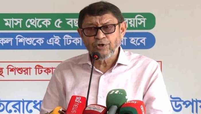 বারবার তাগাদার পরও বিগত সরকার শিশুদের হামের টিকা দেয়নি : স্বাস্থ্যমন্ত্রী