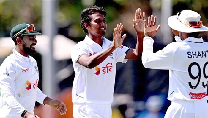 হাসান মাহমুদের ফাইফার, ১০৬ রানের লিড বাংলাদেশের