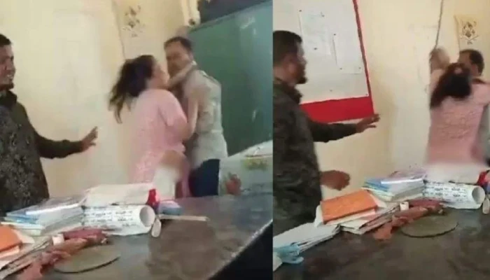 নারী শিক্ষকের সঙ্গে প্রধান শিক্ষকের মারামারির ভিডিও ভাইরাল
